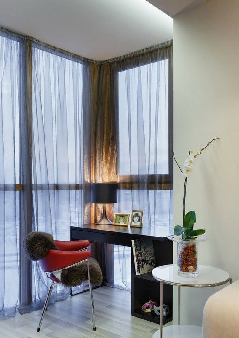 Шторы на лоджию с панорамным остеклением