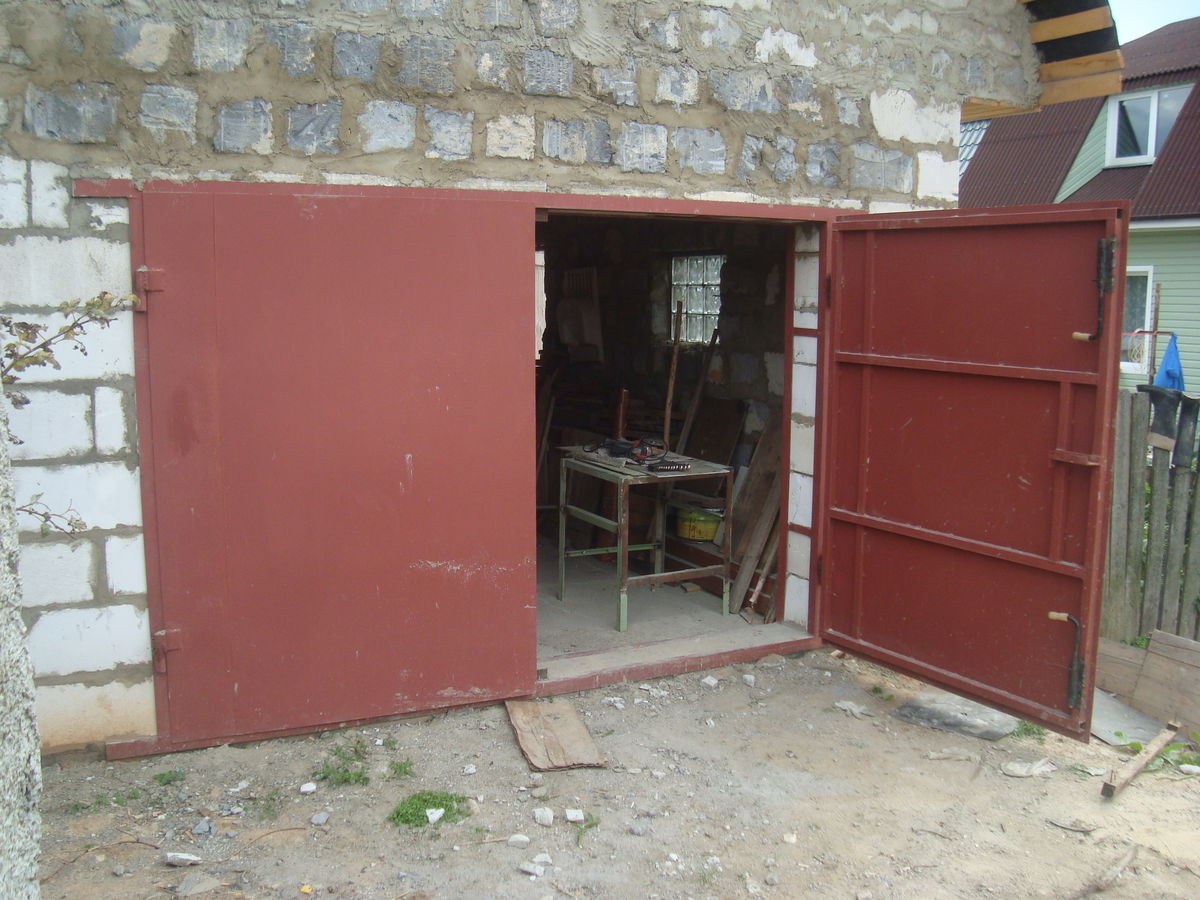Распашные металлические ворота в гараж за несколько часов - SvoiVorota » SvoiVorota