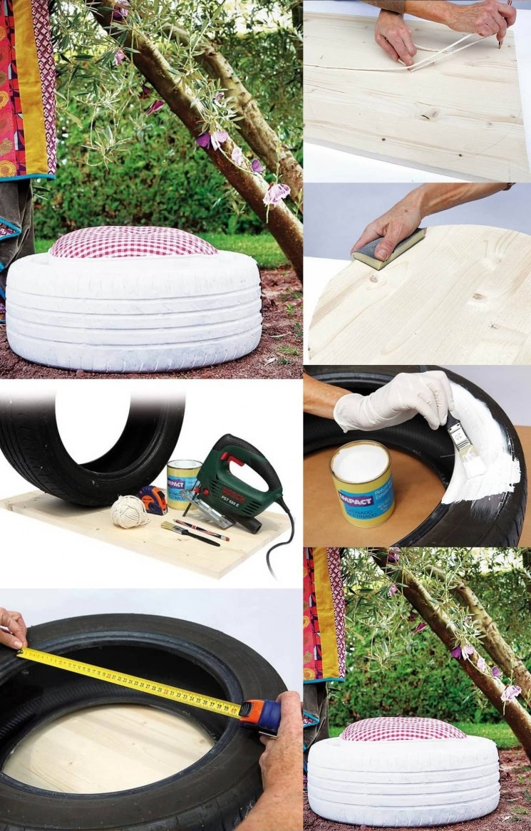Идеи для сада из покрышек