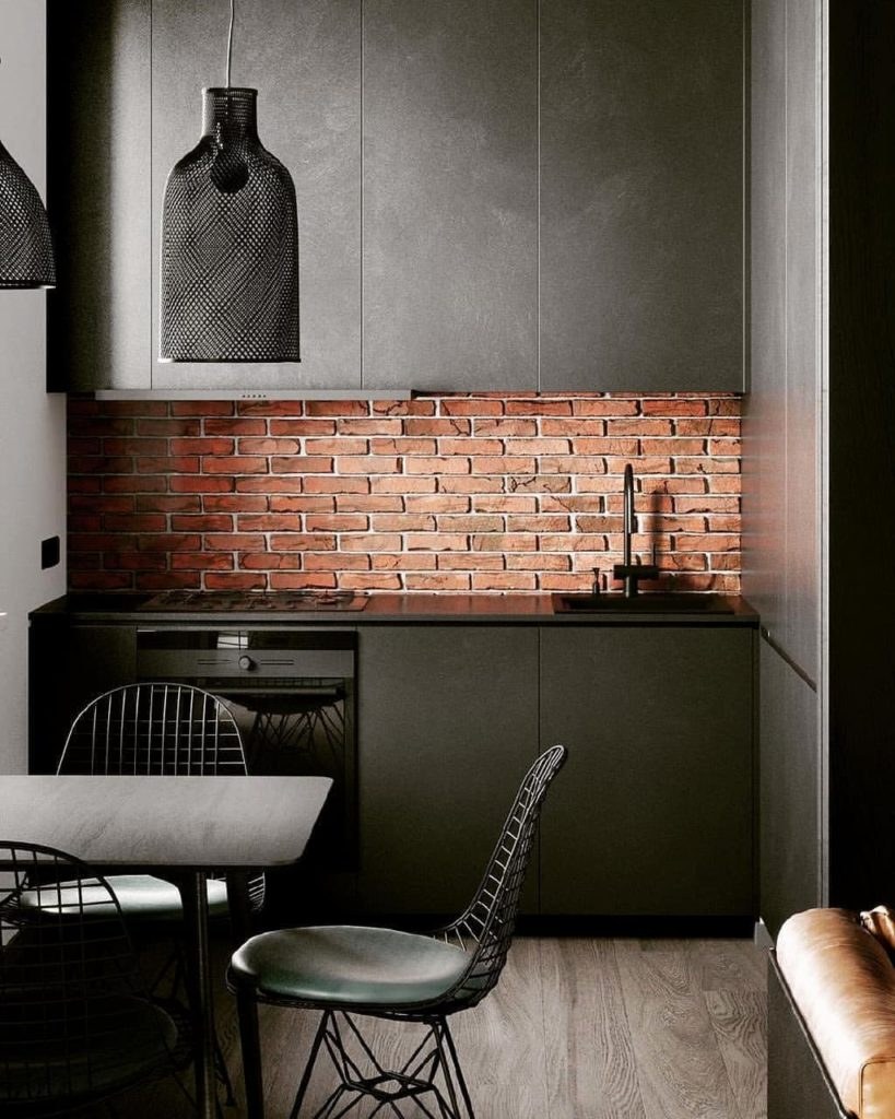 Кухня в стиле лофт 7м2
