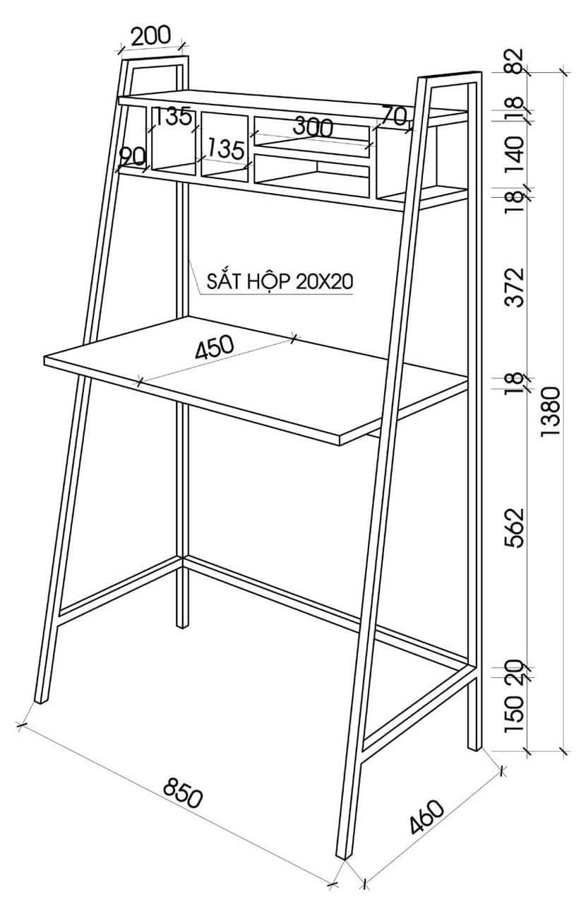 Мебель в стиле лофт чертежи с размерами
