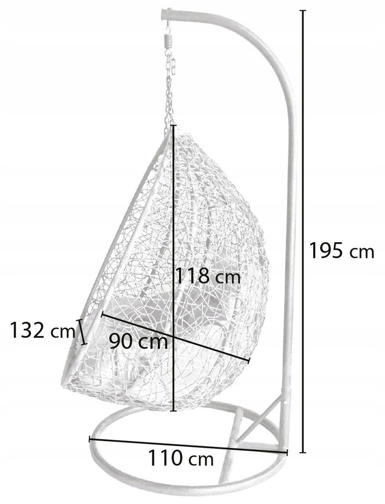 Подвесное кресло кокон чертёж