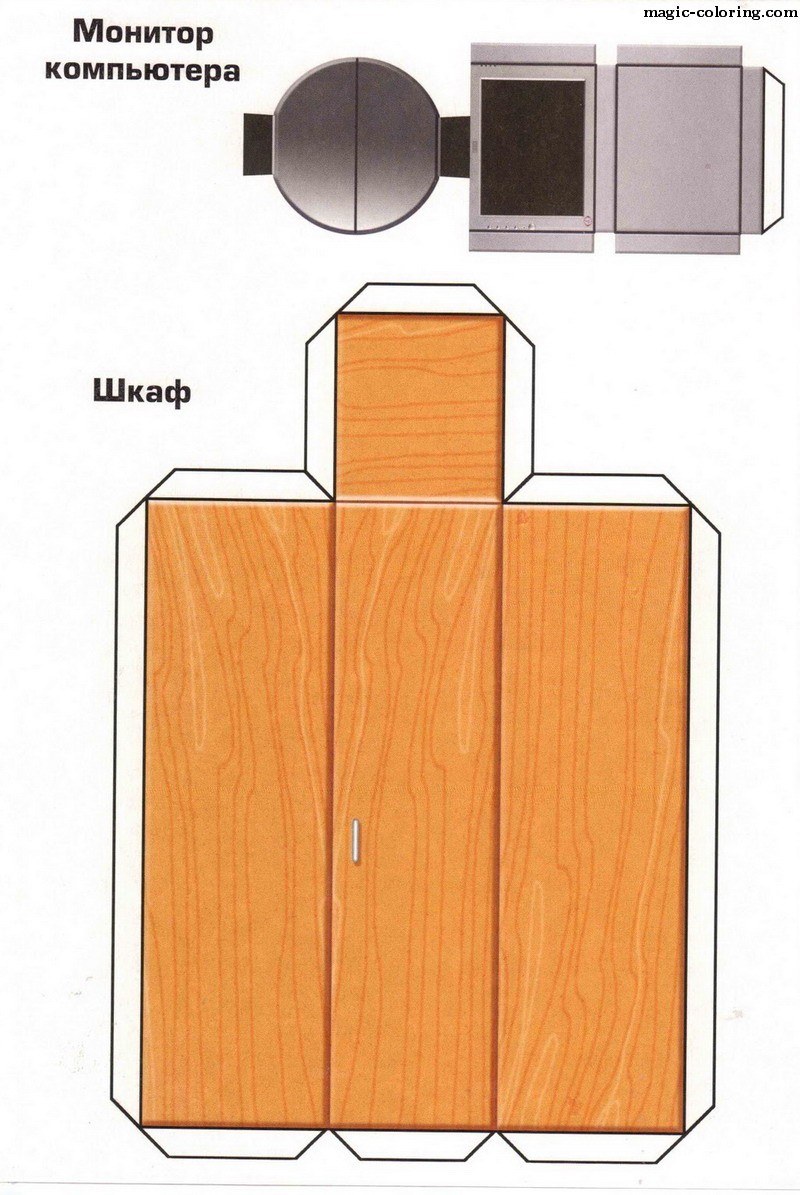 Развертка кукольной мебели
