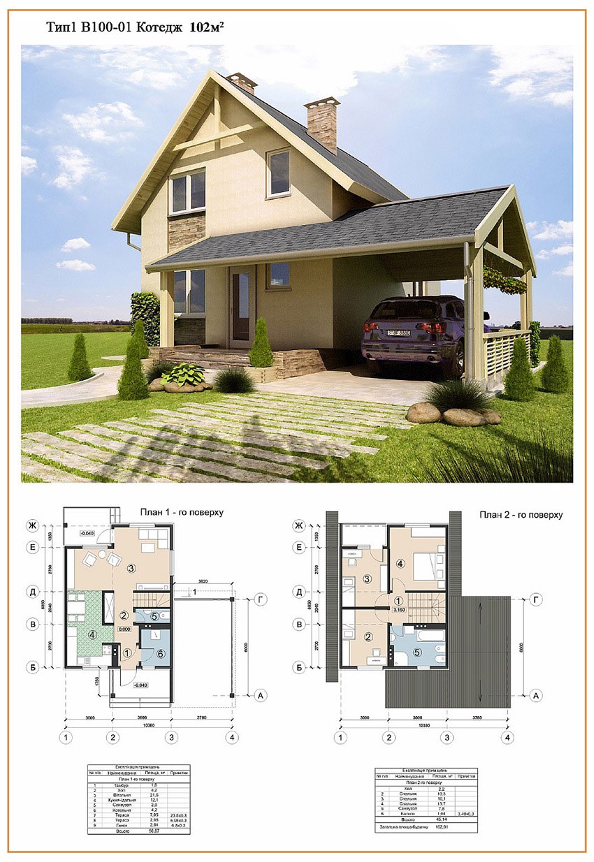 Проекты домов 100 кв м с мансардой