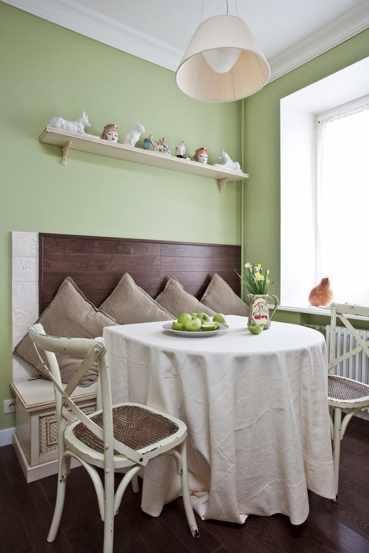 Оливковая кухня в интерьере