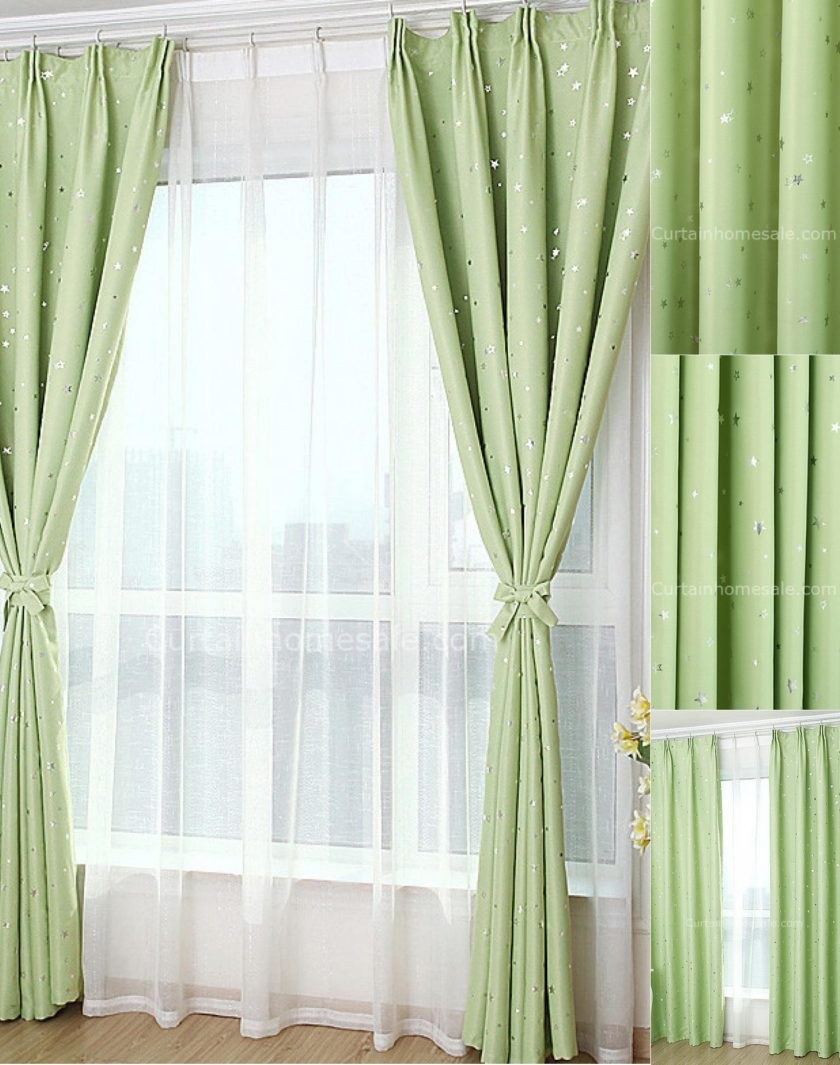 Шторы зеленого цвета