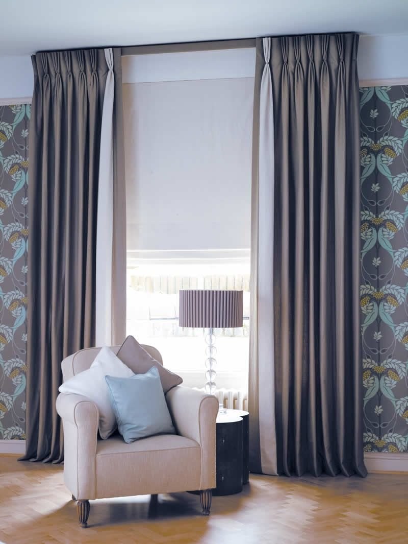 Двухцветные портьеры