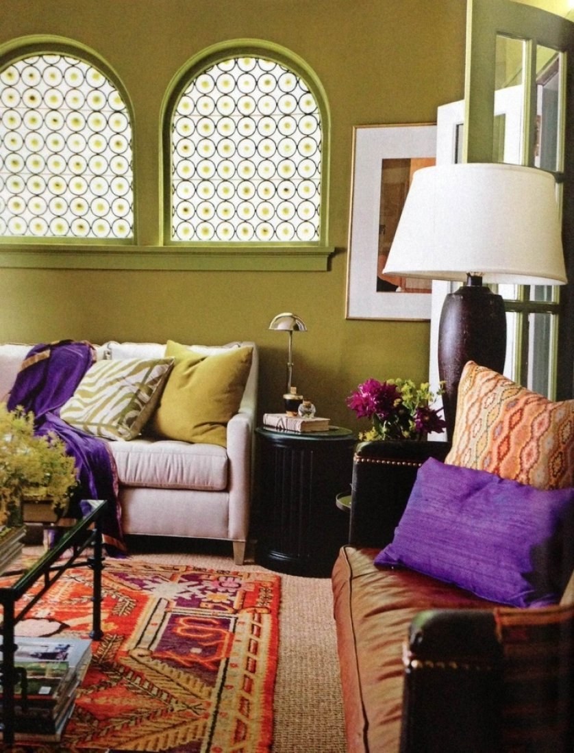 Сочетание фиолетового в интерьере