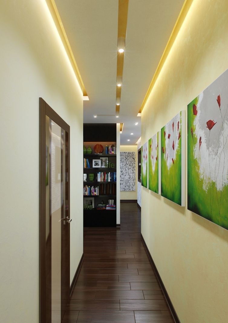 Декор длинного коридора