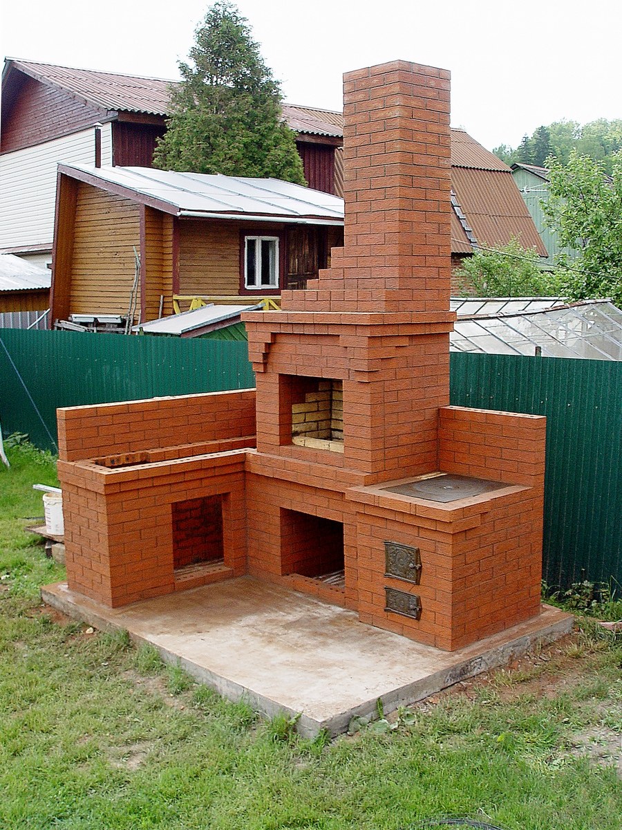 Мангальная зона из кирп