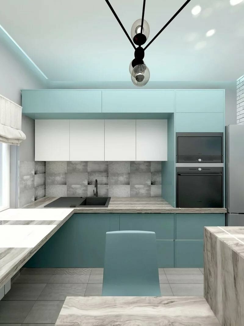 Кухня в березовых тгнах