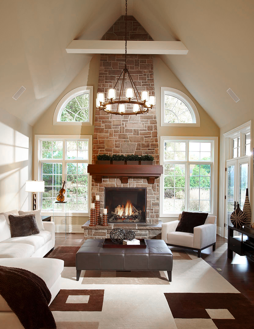 Гостиная с камином