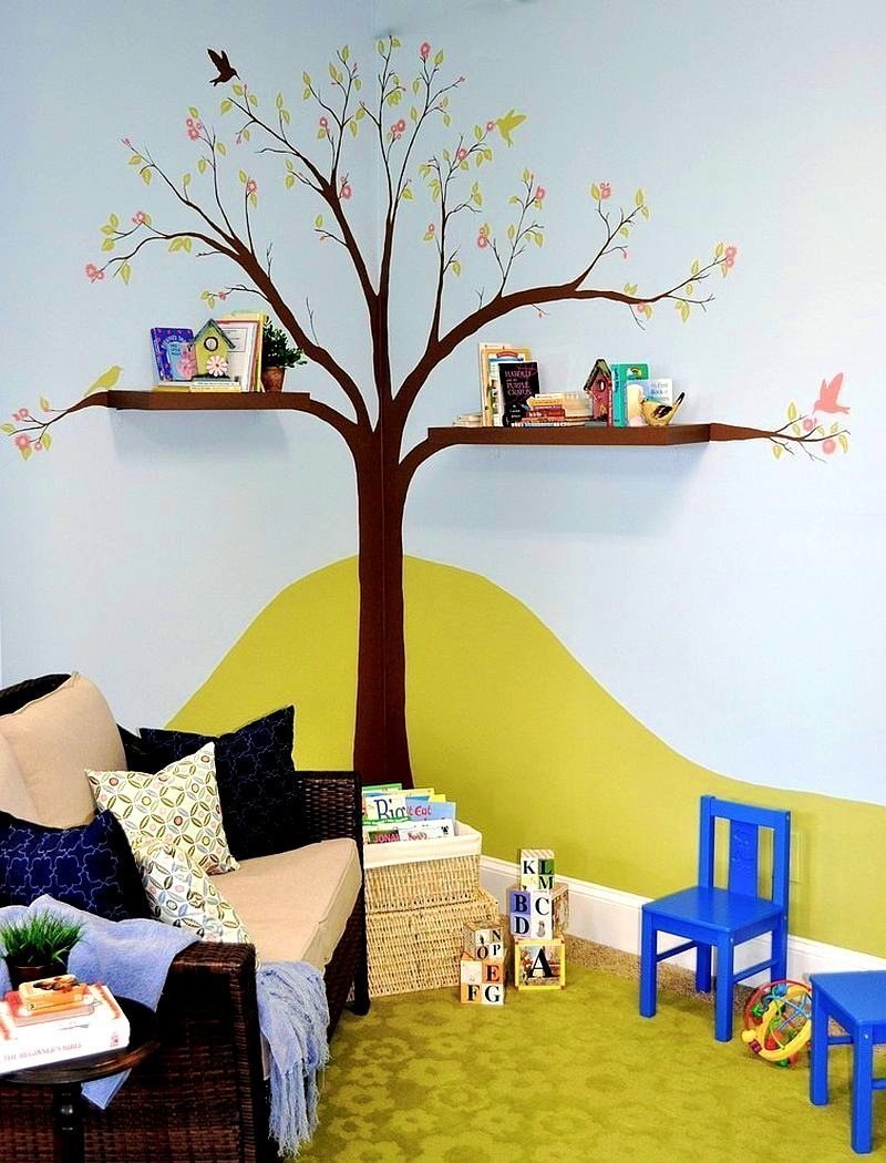 Дерево в интерьере детской