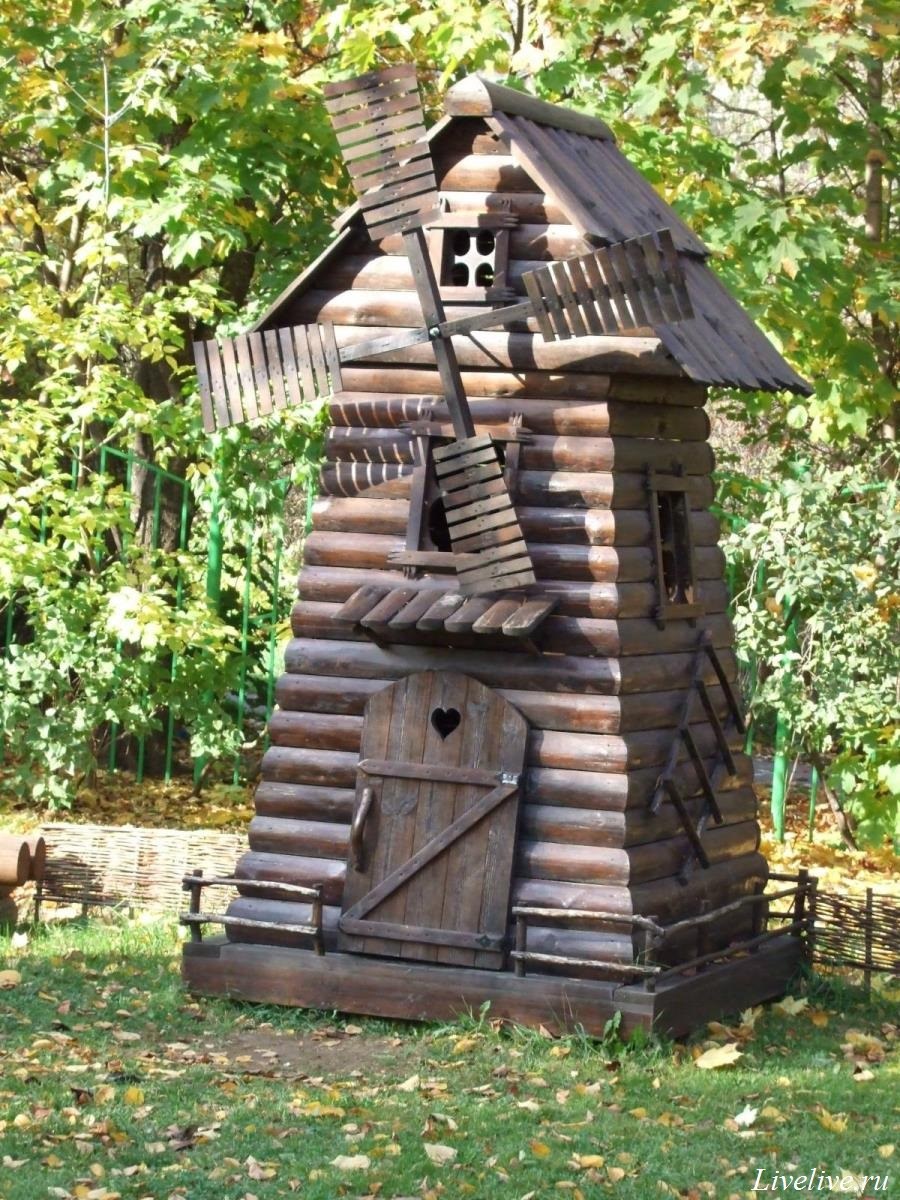 Декоративные мельницы из дерева