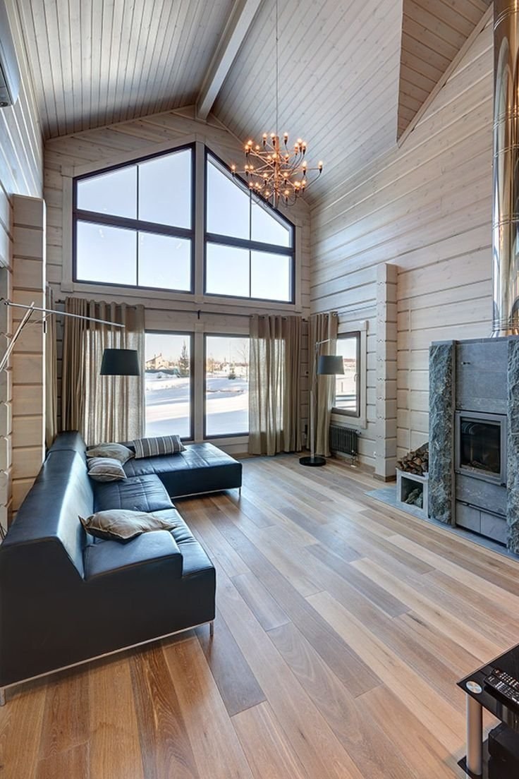 Дизайн интерьера каркасных домов (100 фото)