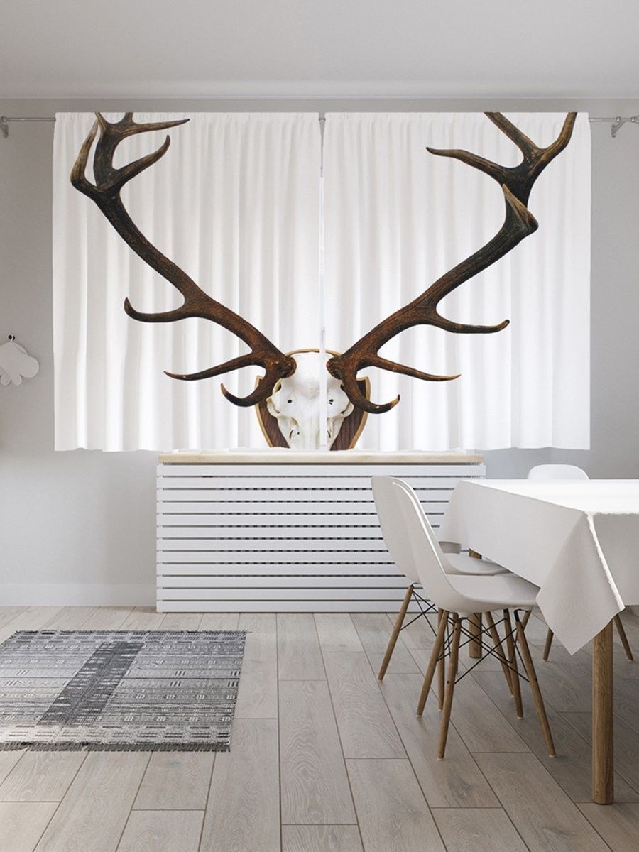 Оленьи рога в интерьере дома