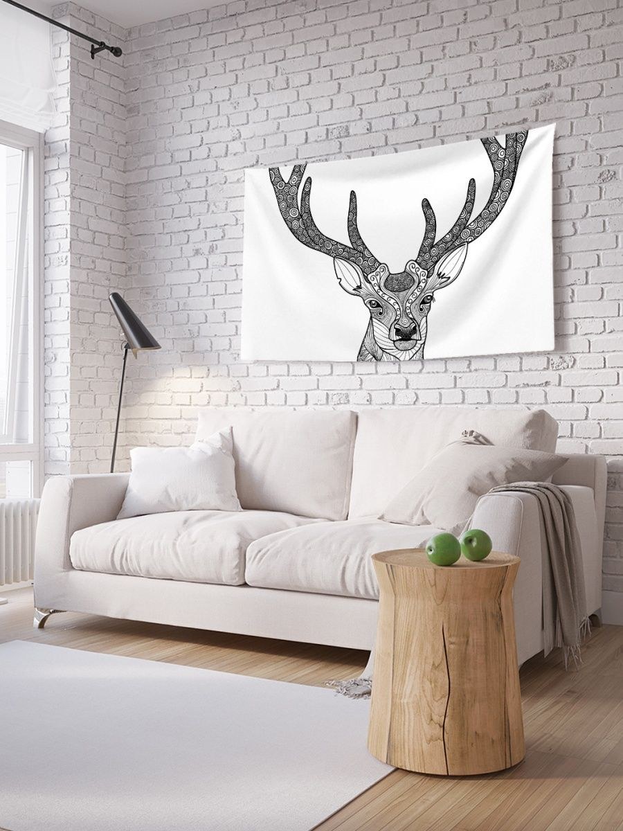 Оленьи рога в интерьере (92 фото)