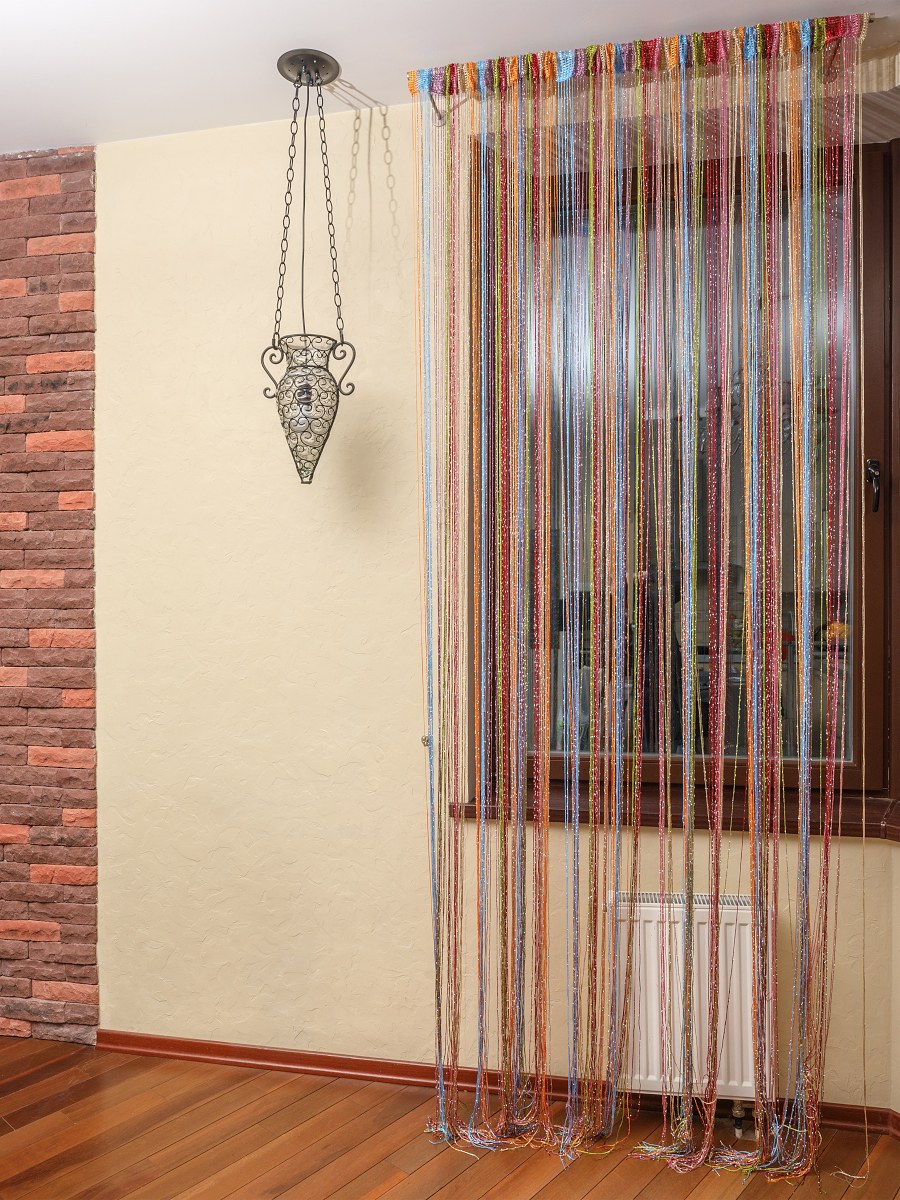 Шторы кисея на проем нити