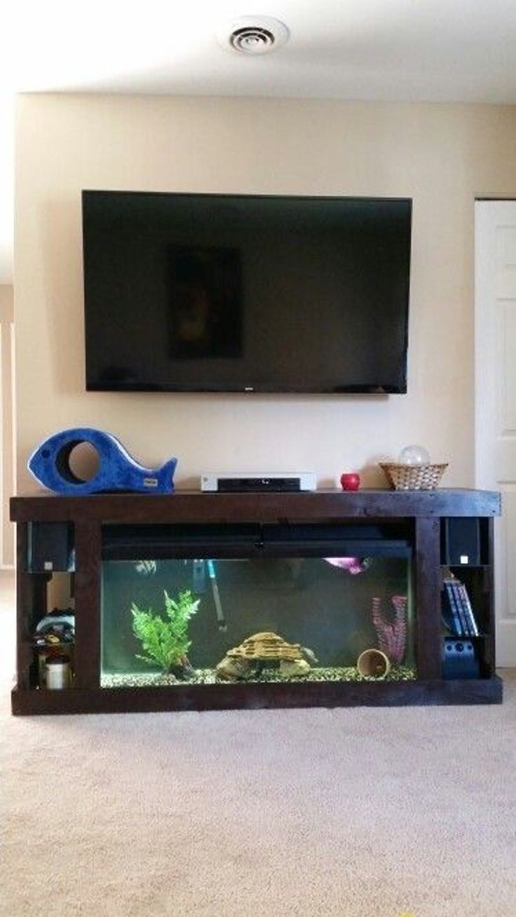 Аквариум в интерьере гостиной