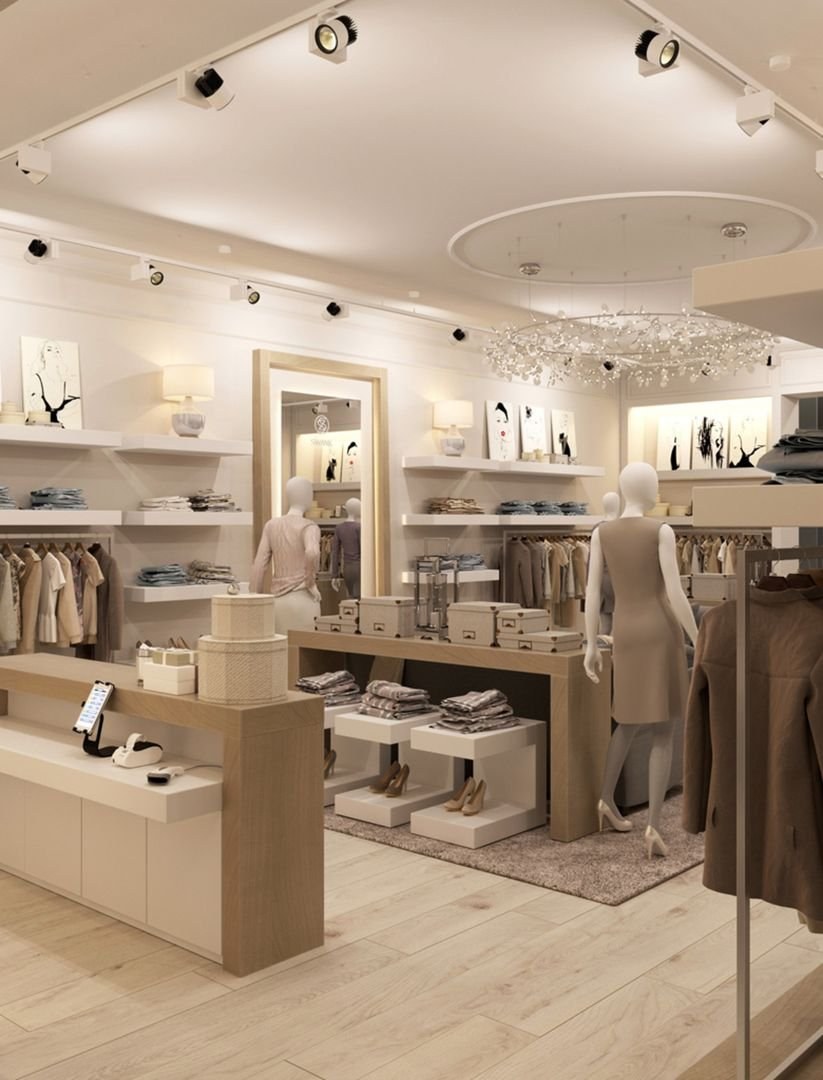 Бутик одежды интерьер