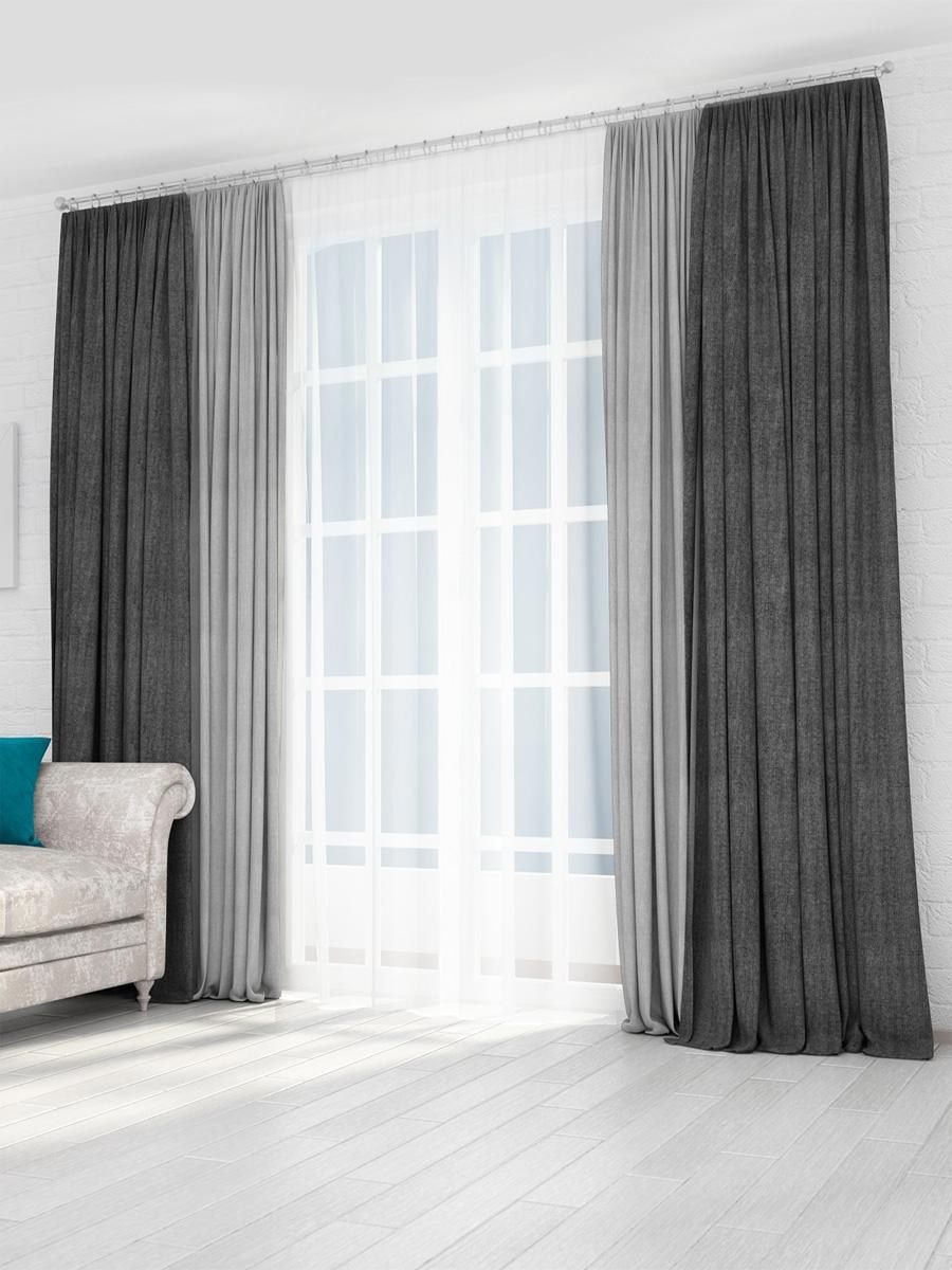 Шторы серые