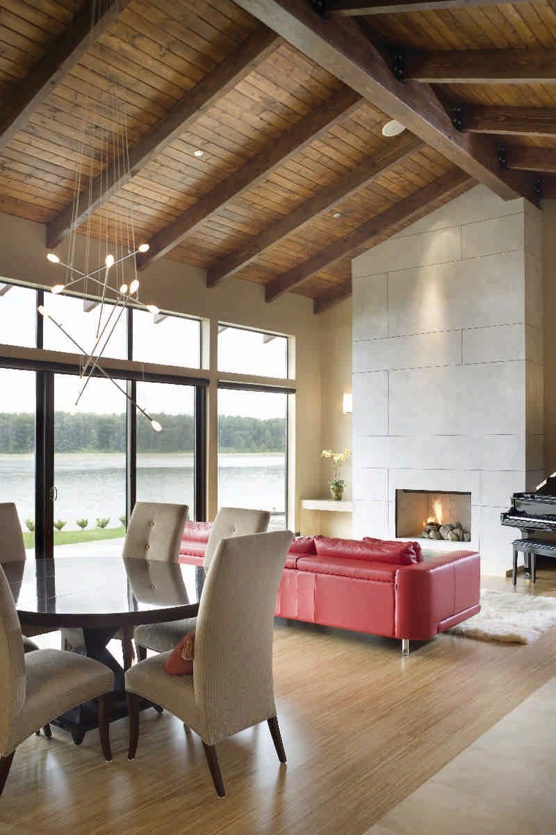 Деревянные балки в интерьере