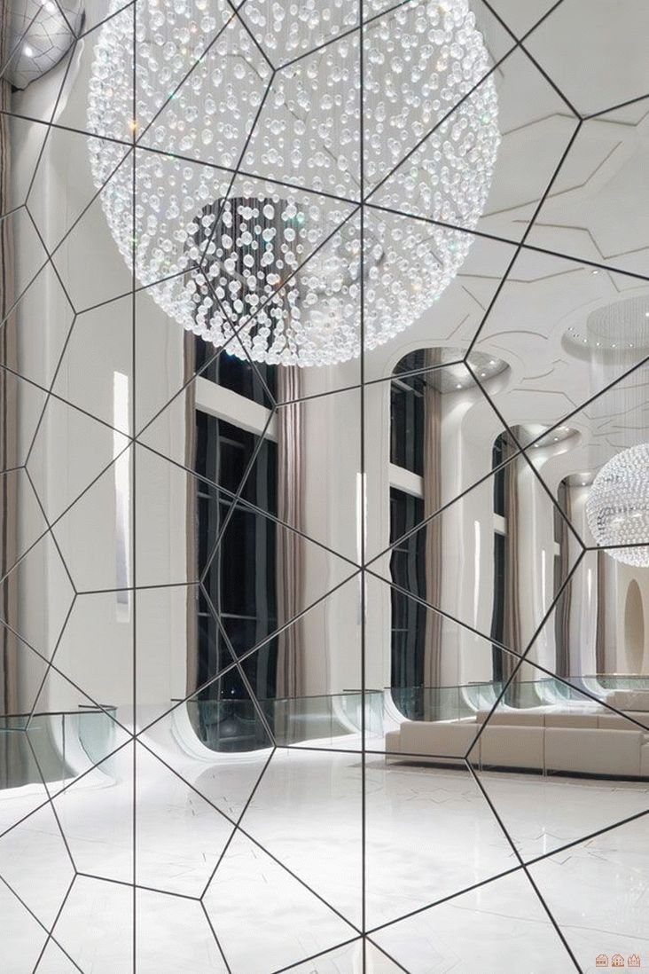 Зеркальная плитка в интерьере