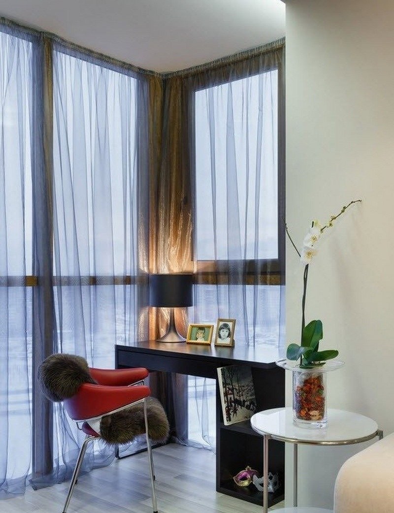 Шторы на лоджию с панорамным остеклением