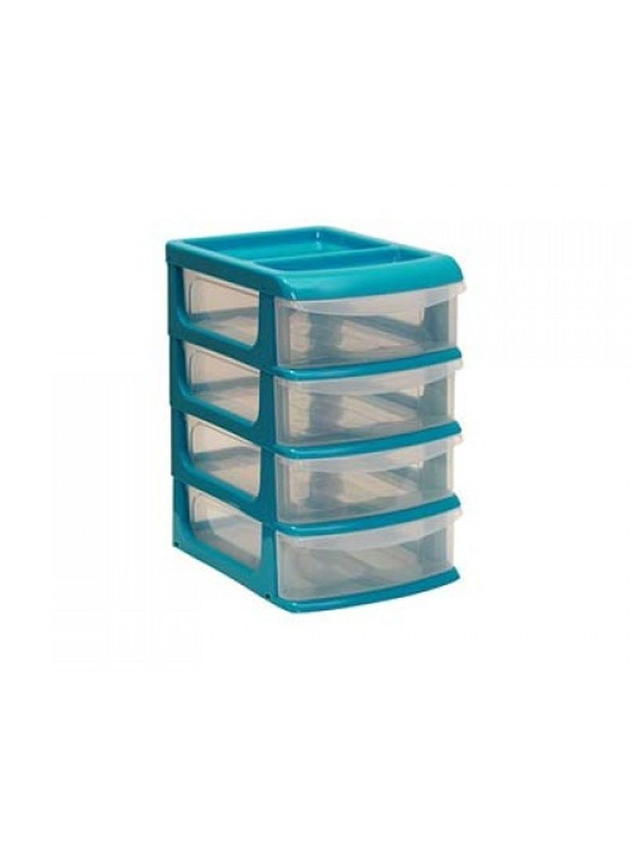 Универсальный бокс малый (3 секции)бирюз м2763(10)