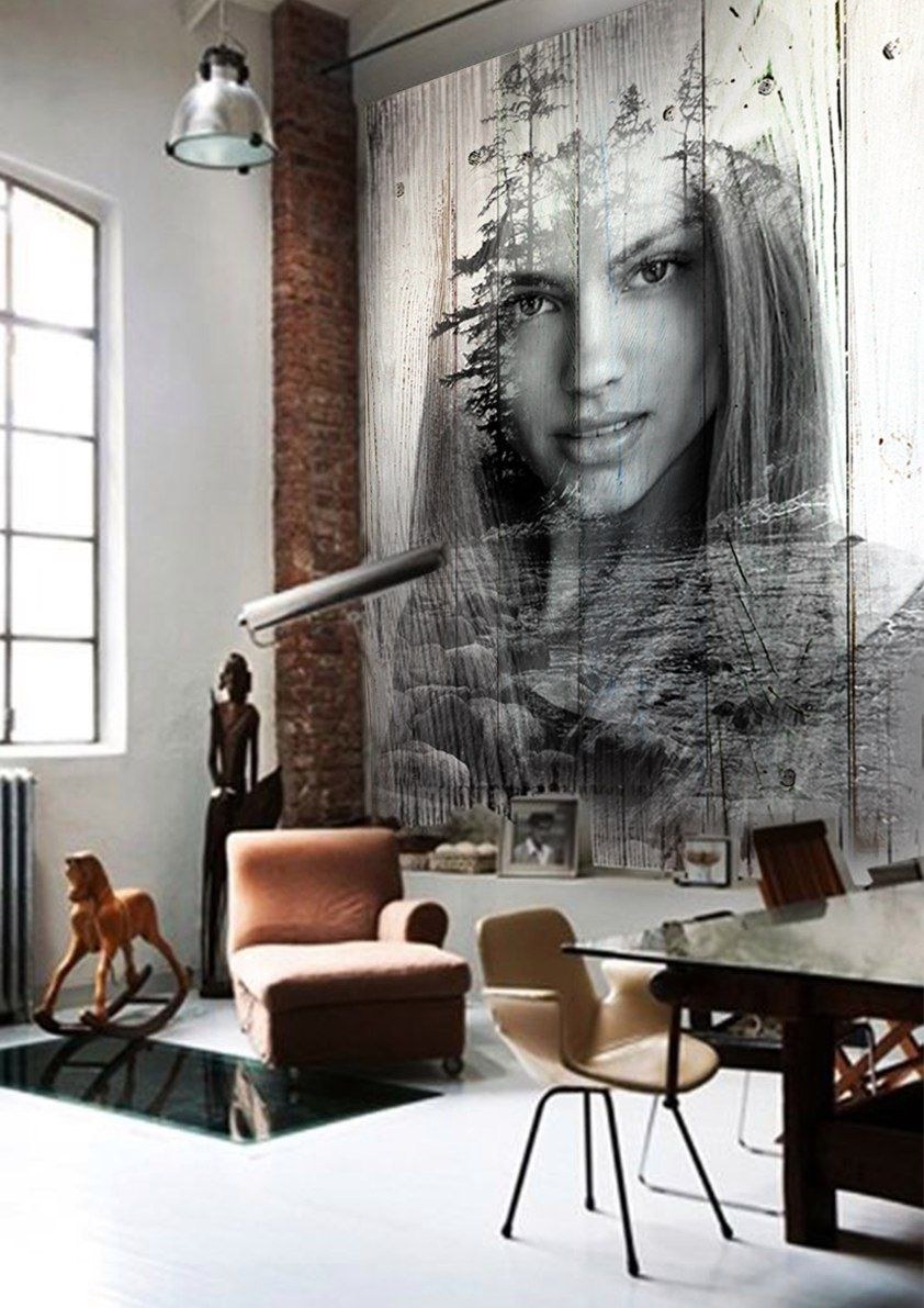 Живопись в интерьере лофт