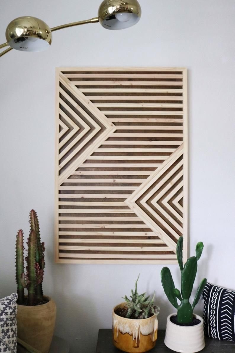 Декор из реек на стену