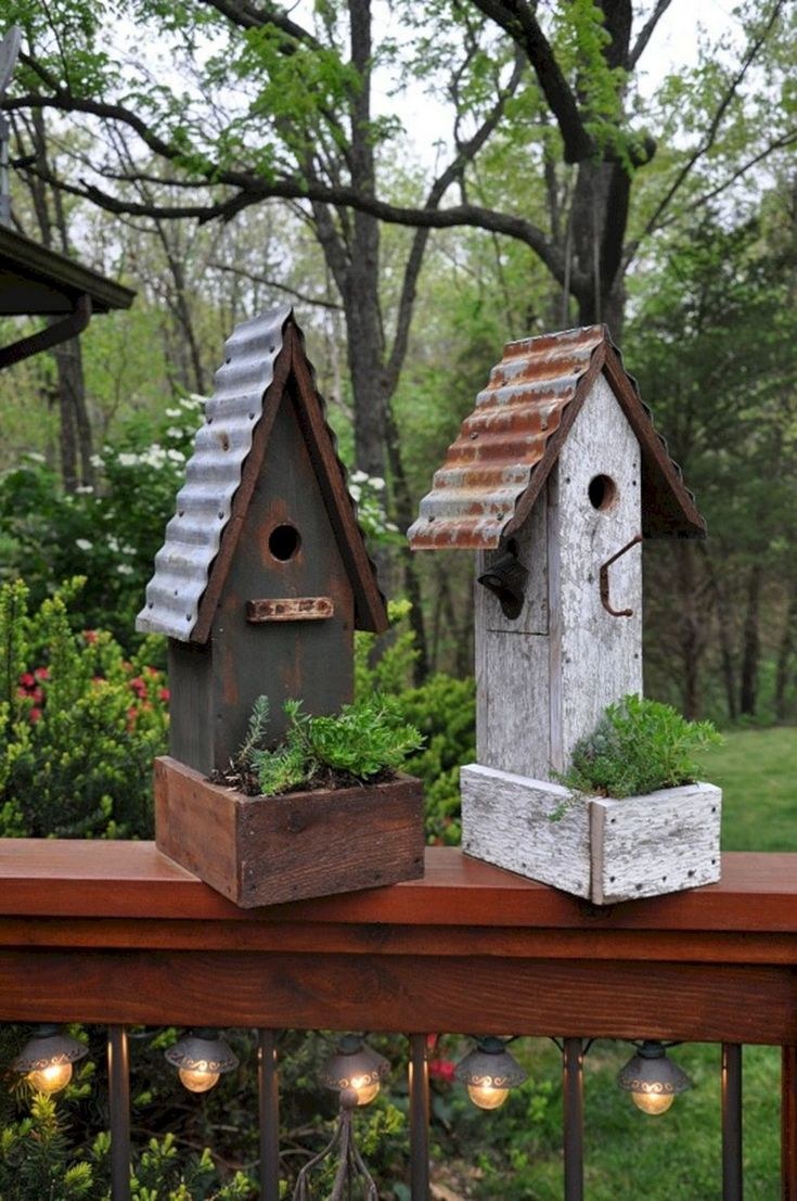 Декоративные скворечники для сада