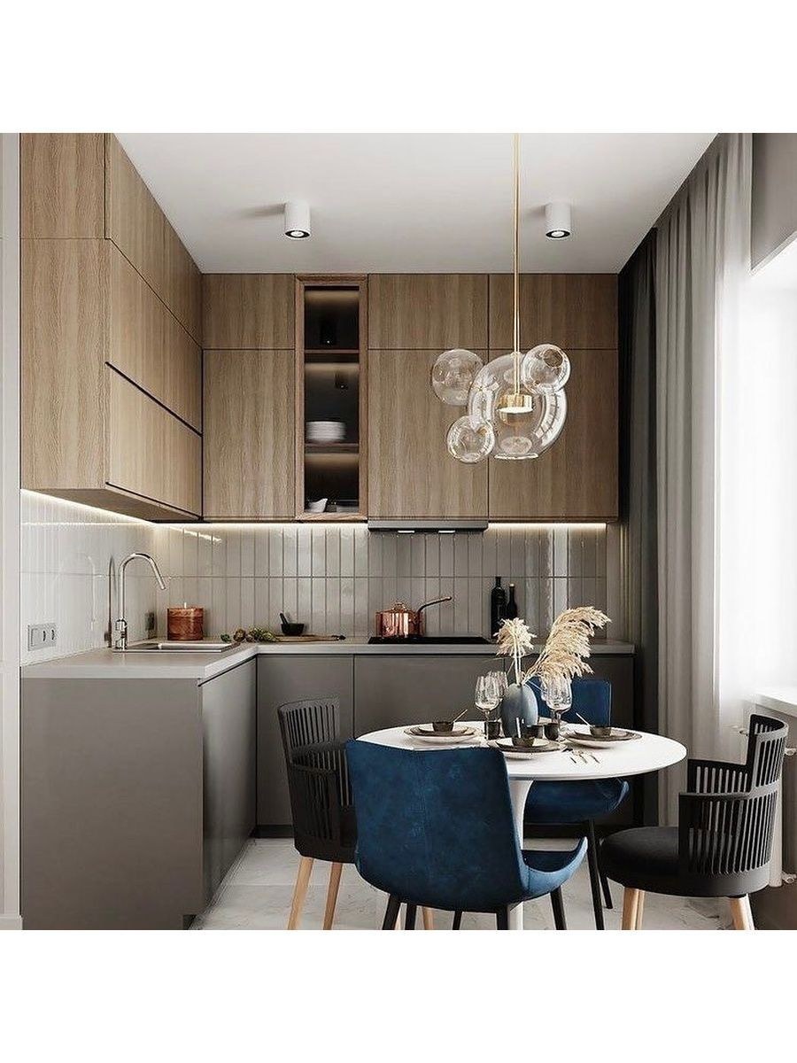 Интерьер небольшой кухни