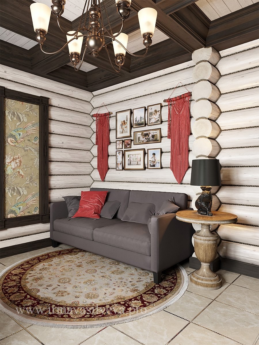 Интерьер сруба 4на4