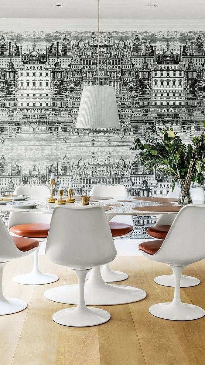 Фотообои в интерьере кухни 2021