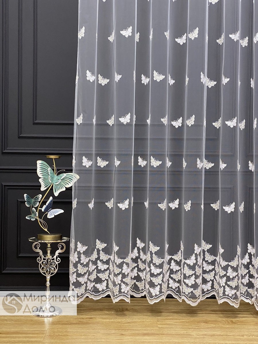 Тюль с бабочками купить