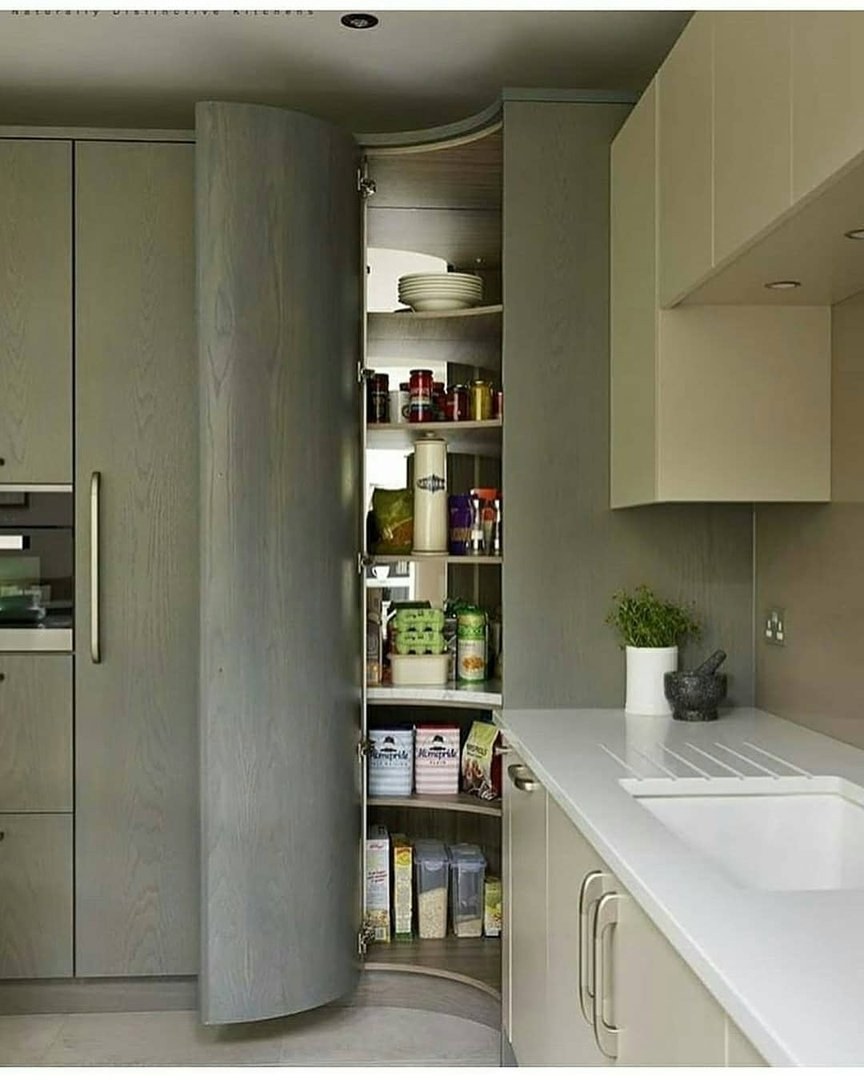 Угловой шкаф на кухне