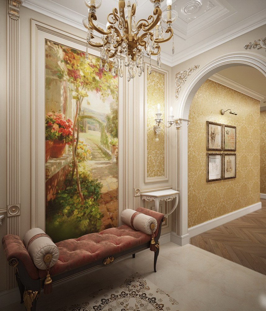 Интерьер прихожей в классическом стиле