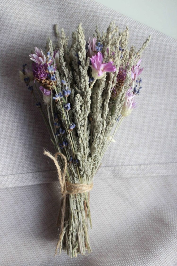 Лаванда и пшеница букет