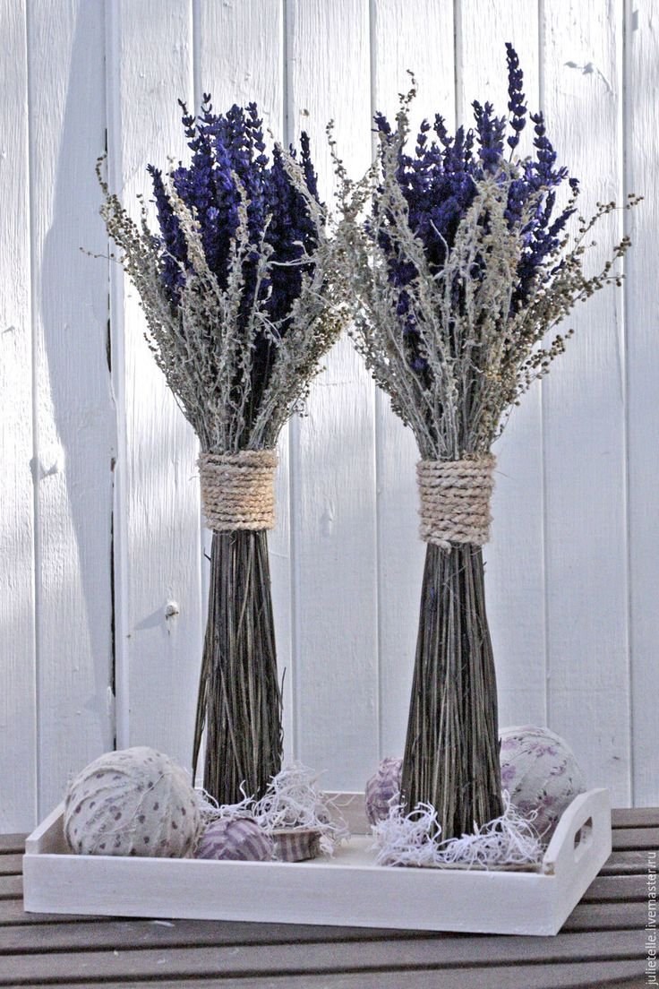Лаванда сухоцвет в интерьере (83 фото)