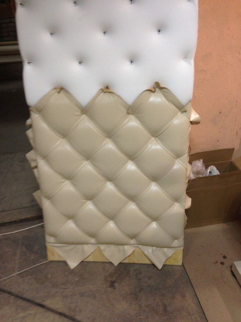 Обшить кровать тканью