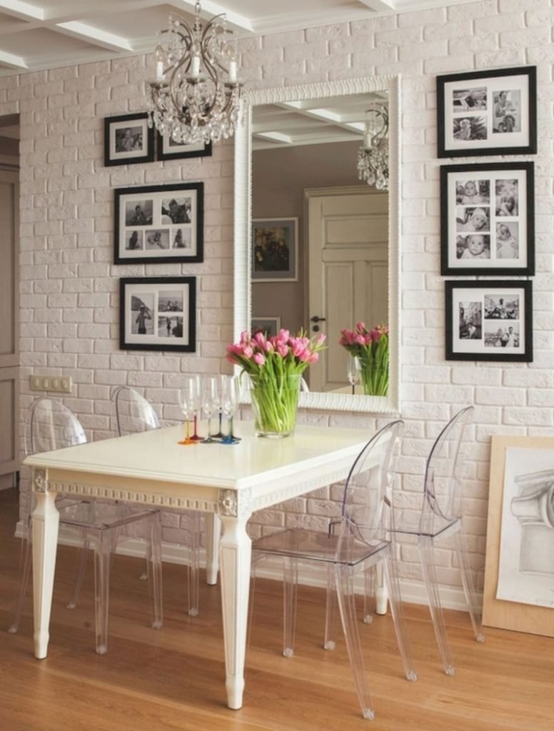 Зеркало на кухне в интерьере