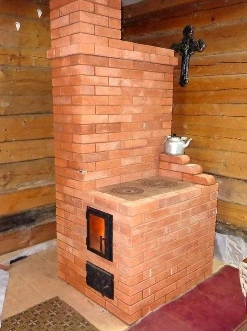 Кирпичная банная печь 1х1м