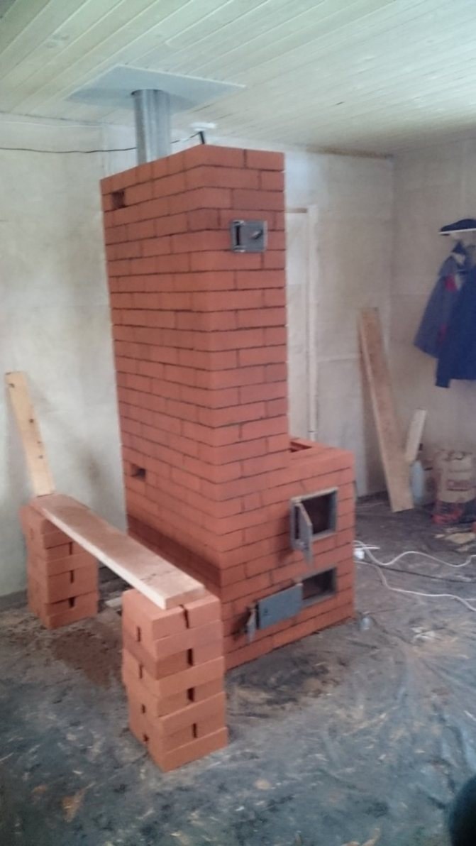 Небольшая печь из кирпича