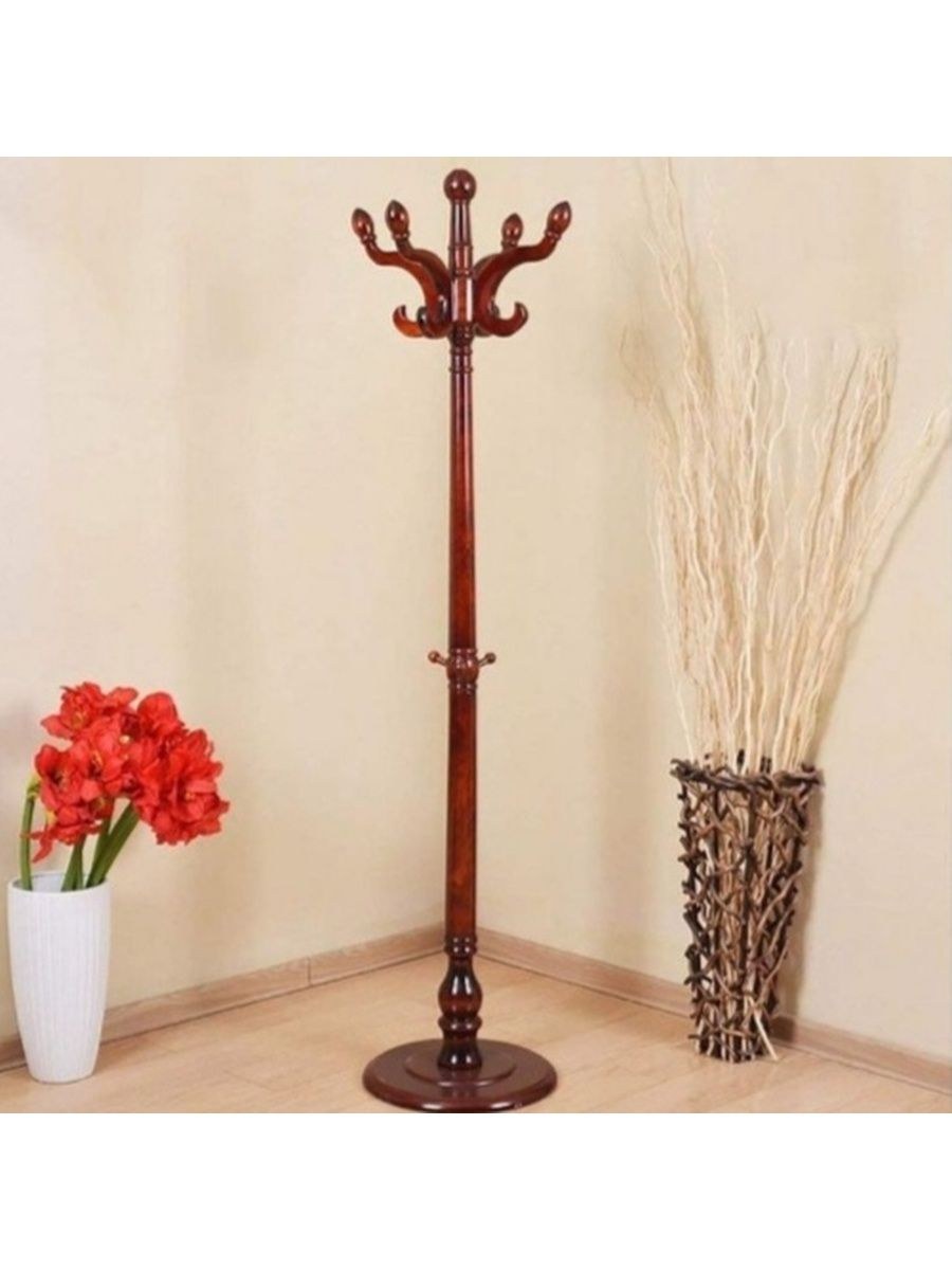 Напольная вешалка для одежды из дерева