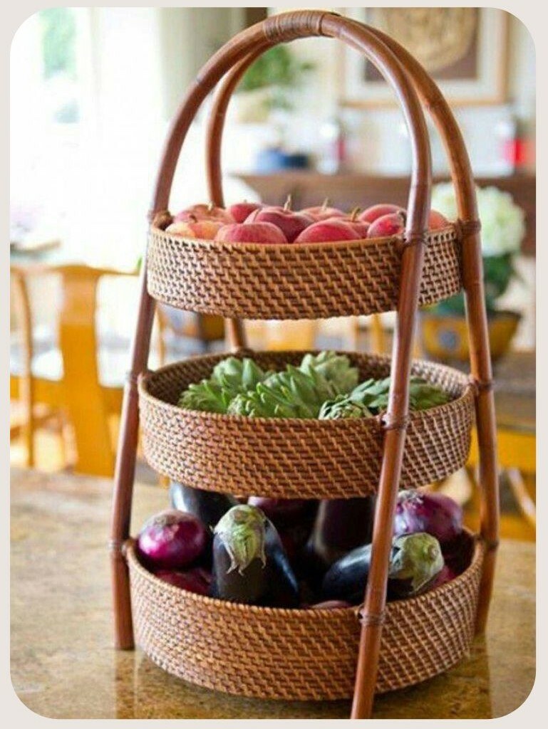 Плетеные корзины в интерьере