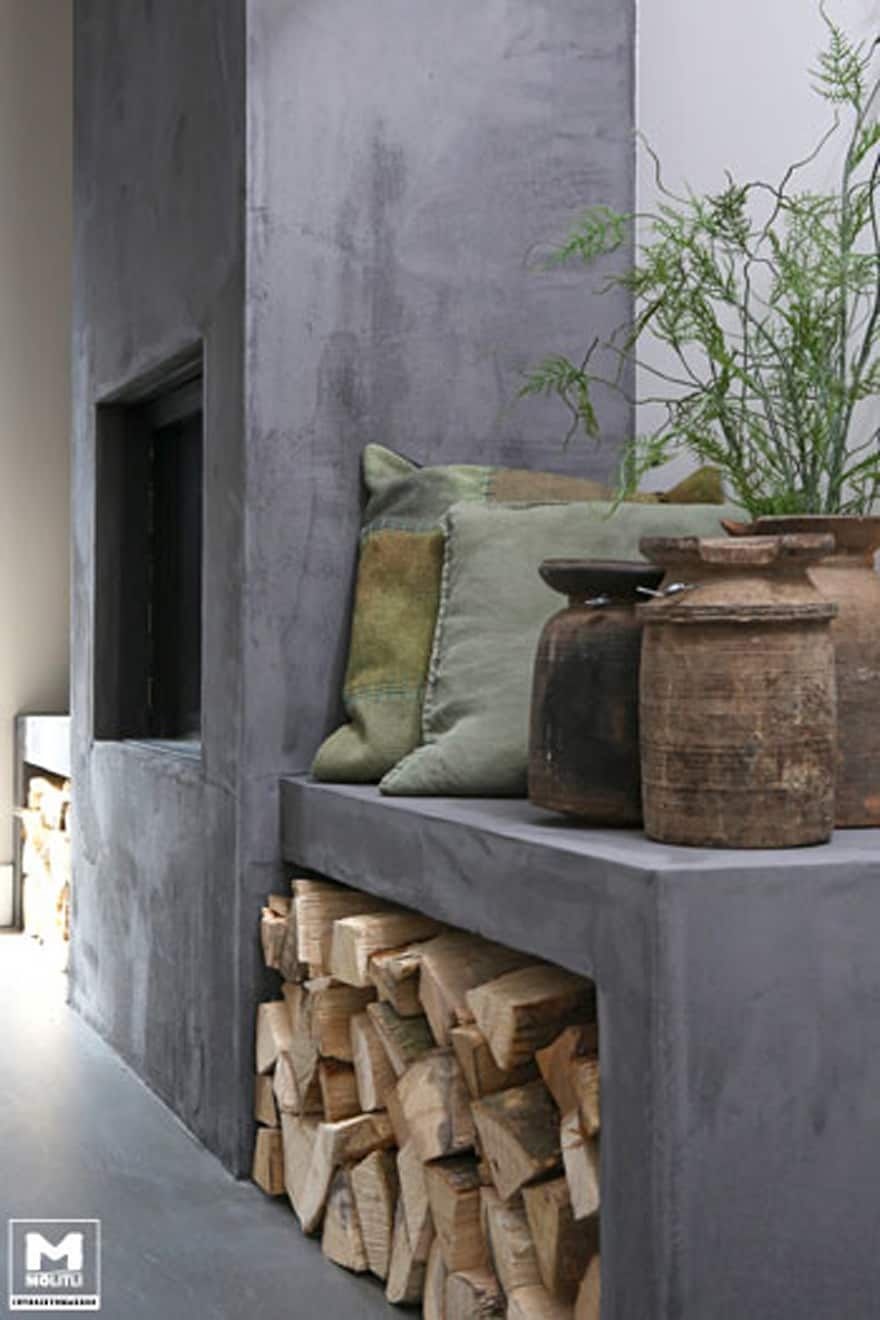 Серый с хаки в интерьере