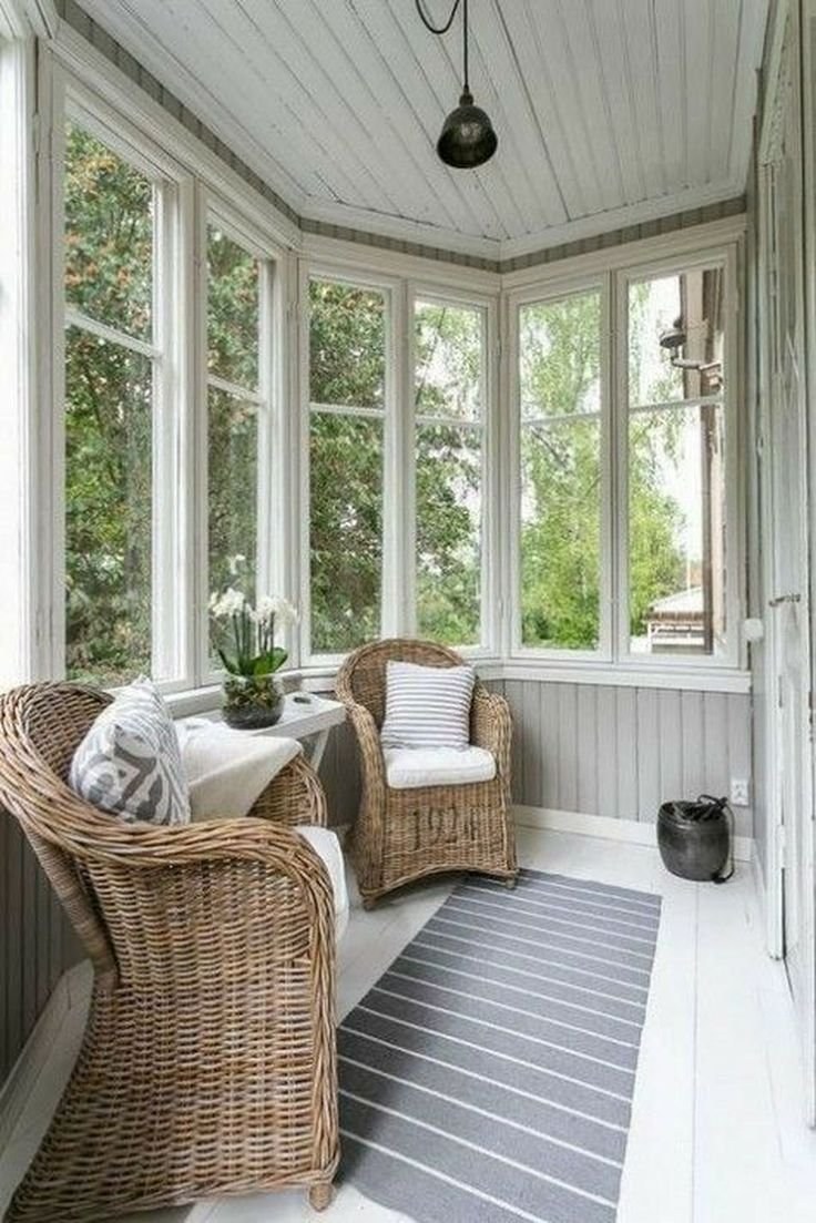 Интерьер застекленной веранды