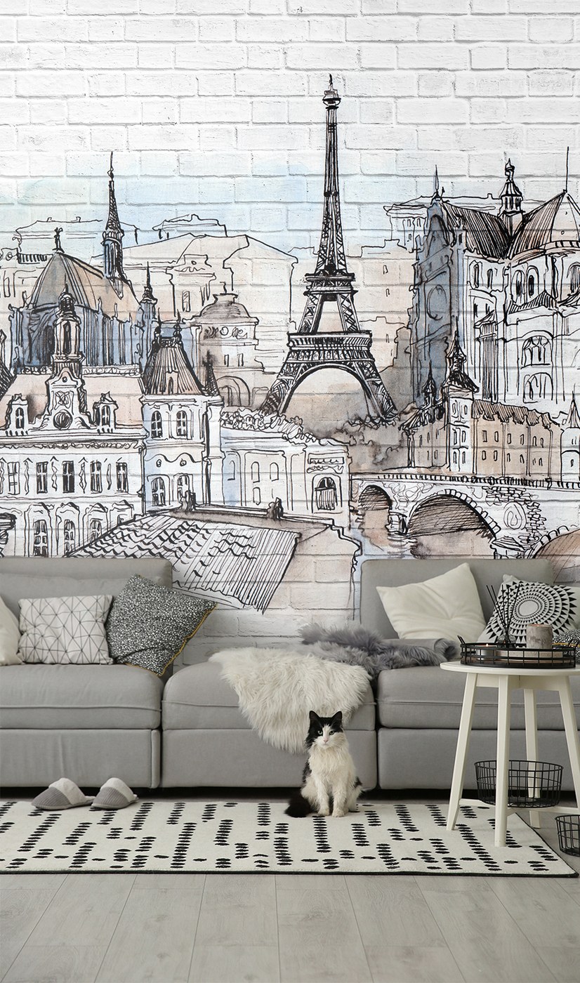 Фотообои Париж в интерьере