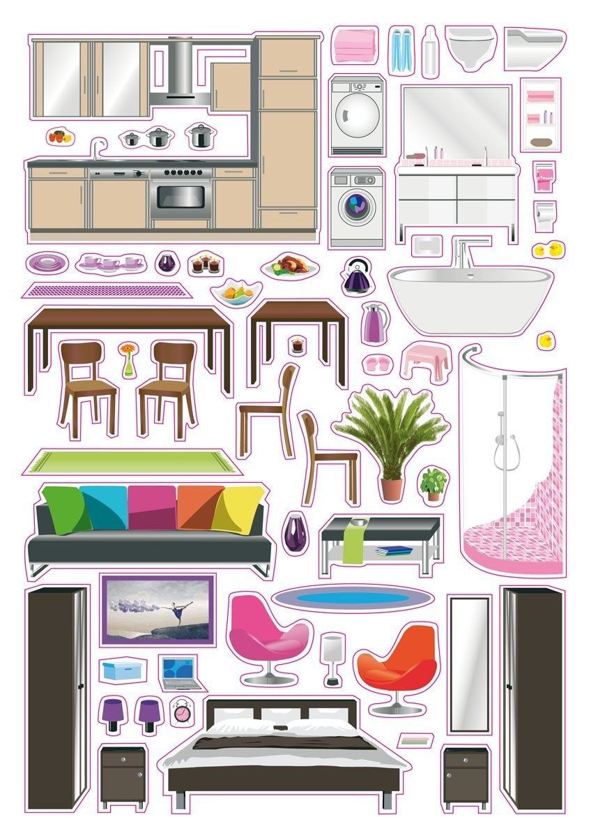 Мебель для бумажного домика